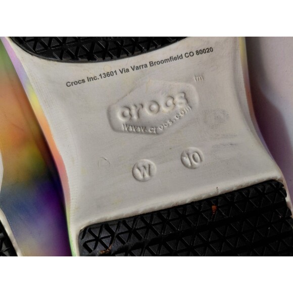 Crocs Shoes Womens 10 Work Neria Pro II Graphic Paint Brushed Blur Tie Dye Clogs - Picture 8 of 8